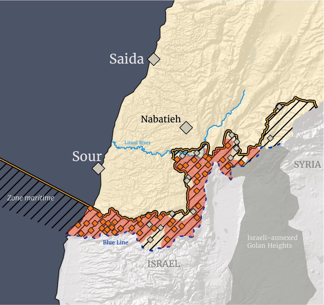 What we know, in maps, about the 'buffer zone' Israel is claiming in south Lebanon