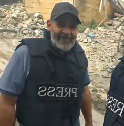 The al-Manar photojournalist, Hussein Hammoud. Photo that circulated on social media.