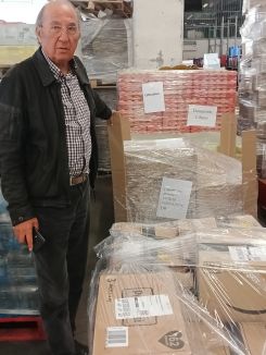Maurizio Salameh au coeur de l'oganisation des aides pour le LIban. Photo fournie par Maurizio Salameh