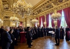 Lors de la cérémonie à Paris, pour fêter les 170 ans de L’Œuvre d’Orient. Photo Thomas Wallut
