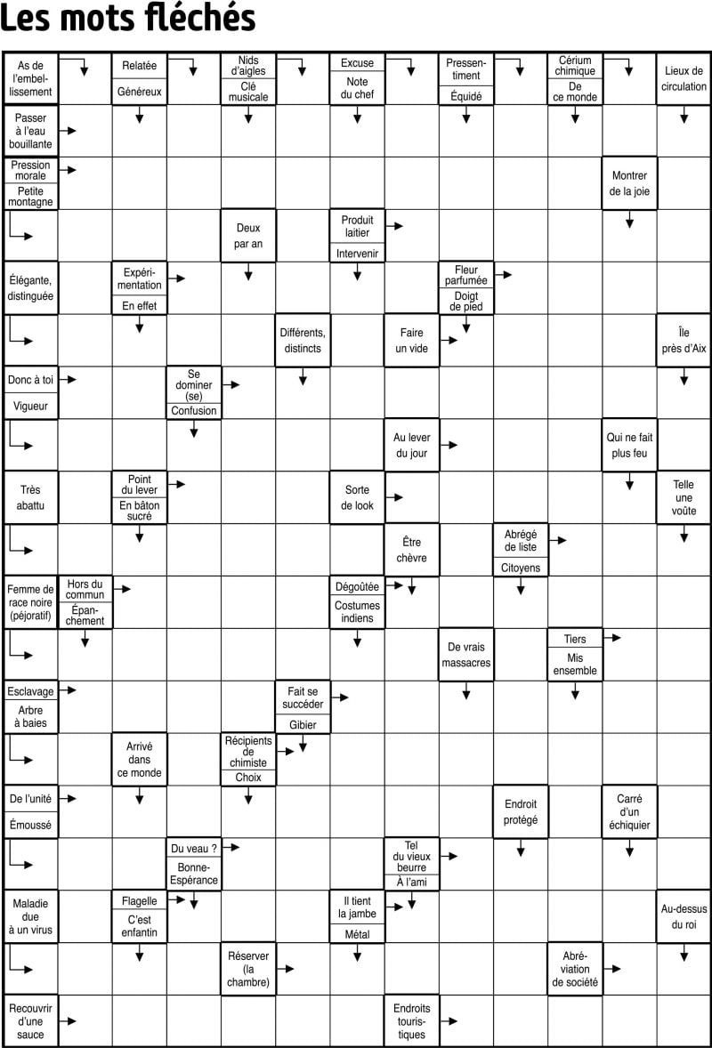 Les mots fléchés