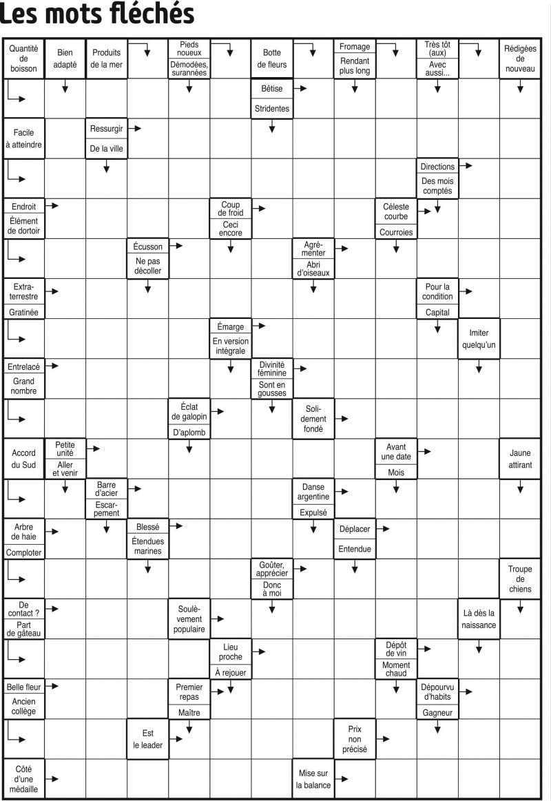 Les mots fléchés