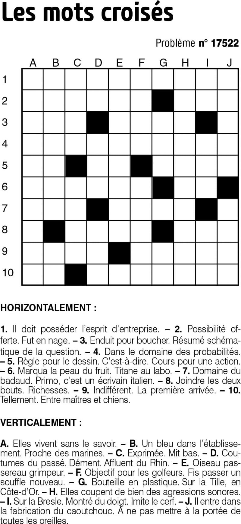 Les mots croisés