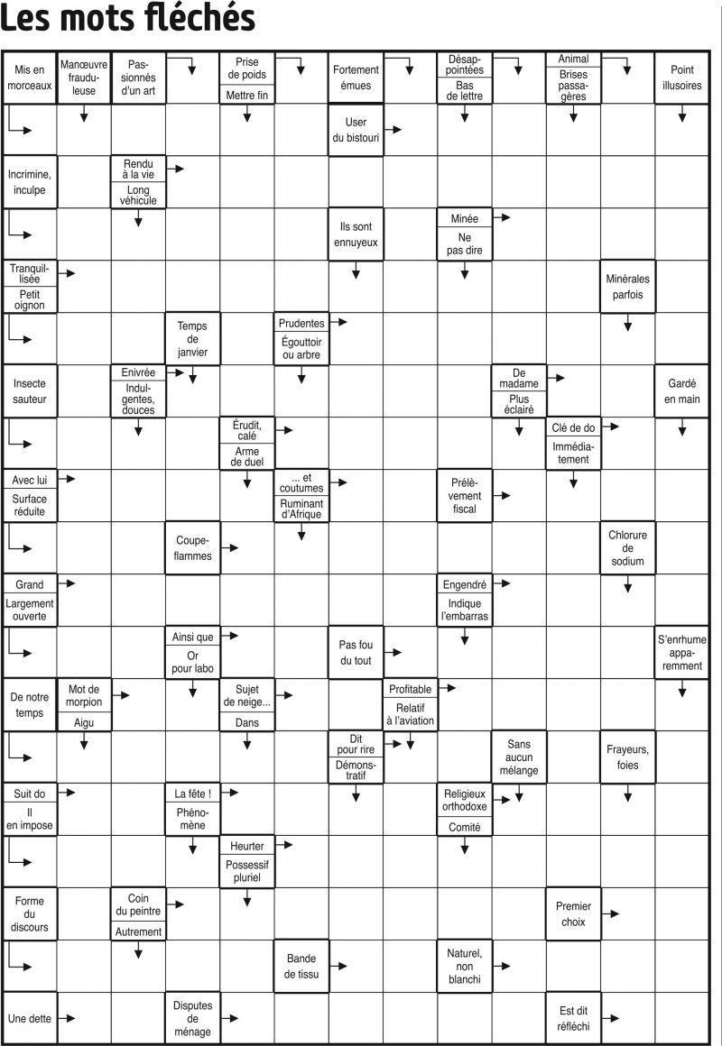 Les mots fléchés