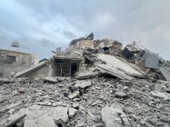 The destruction caused by an Israeli strike on Burj al-Shemali. (Photo: courtesy of our correspondent Muntasser Abdallah)