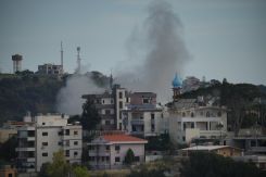 An Israeli airstrike targets the town of Nabatieh on May 19, 2026. (Credit: Mohammad Yassin/L'Orient Today)