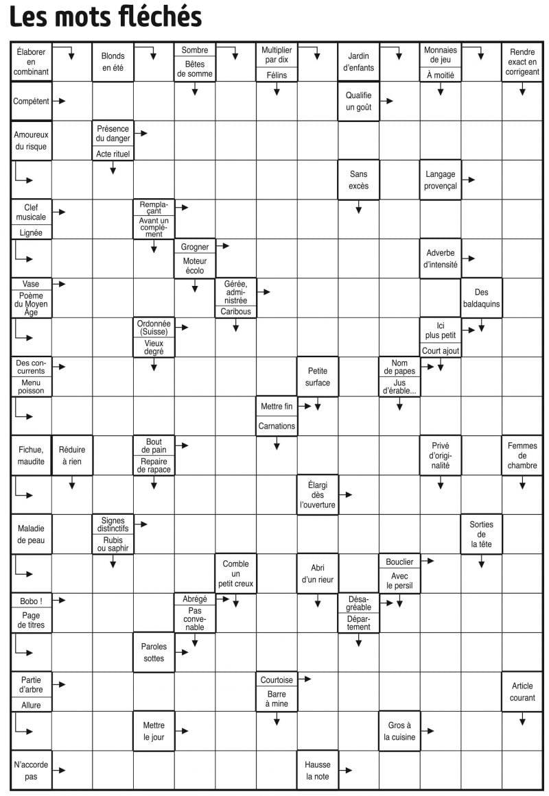 Les mots fléchés