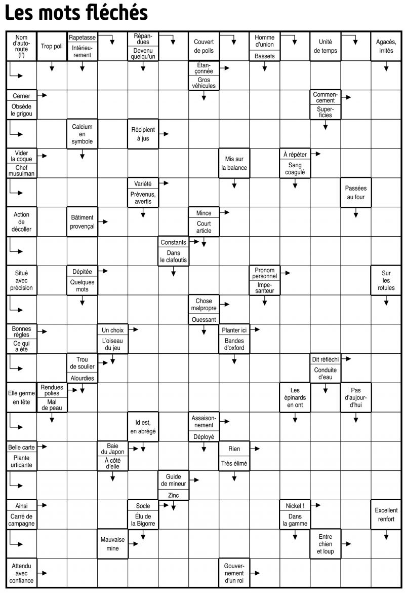Les mots fléchés