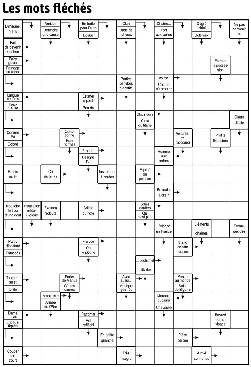 Les mots fléchés