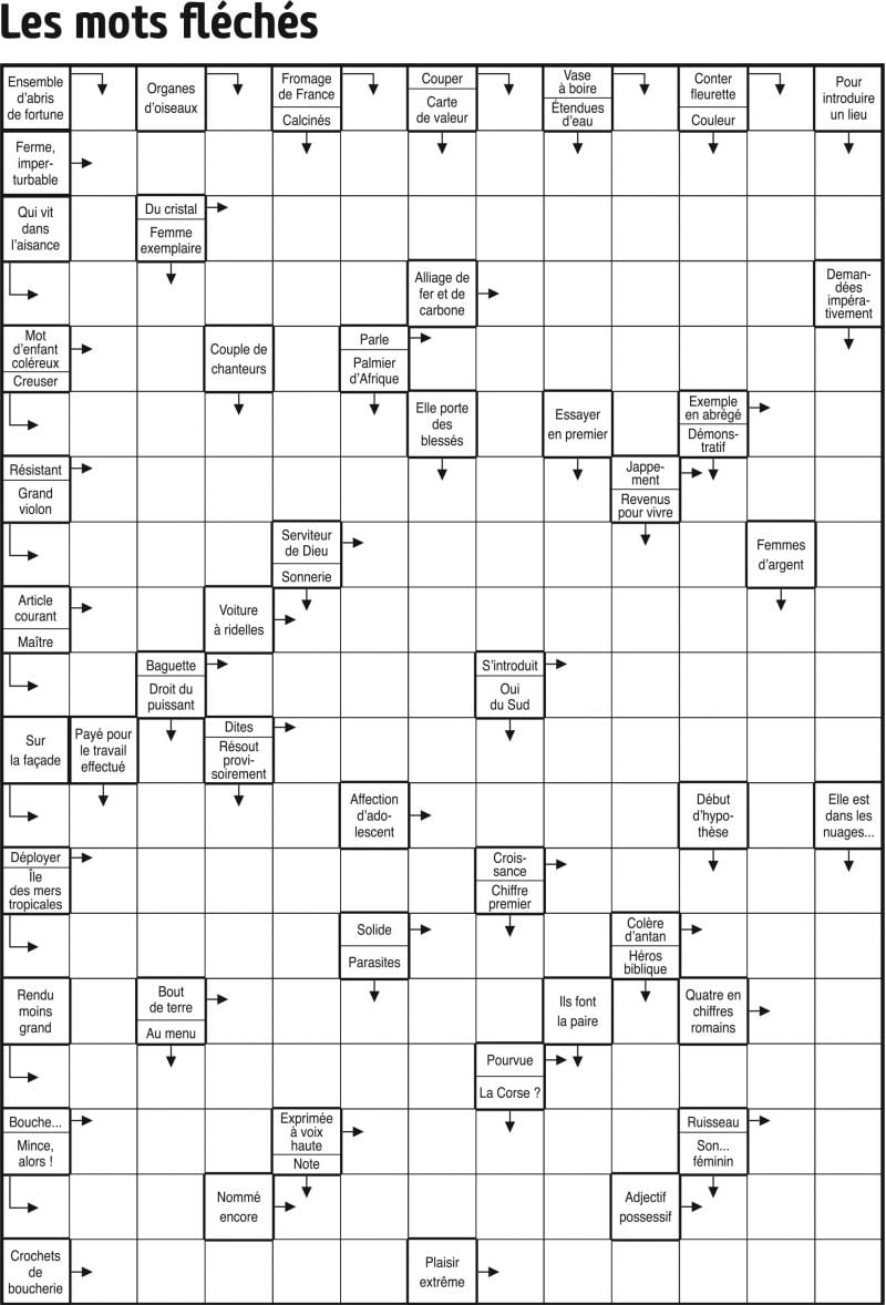 Les mots fléchés