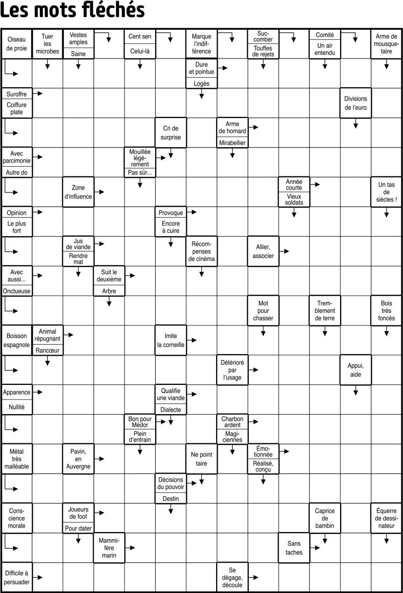 Les mots fléchés