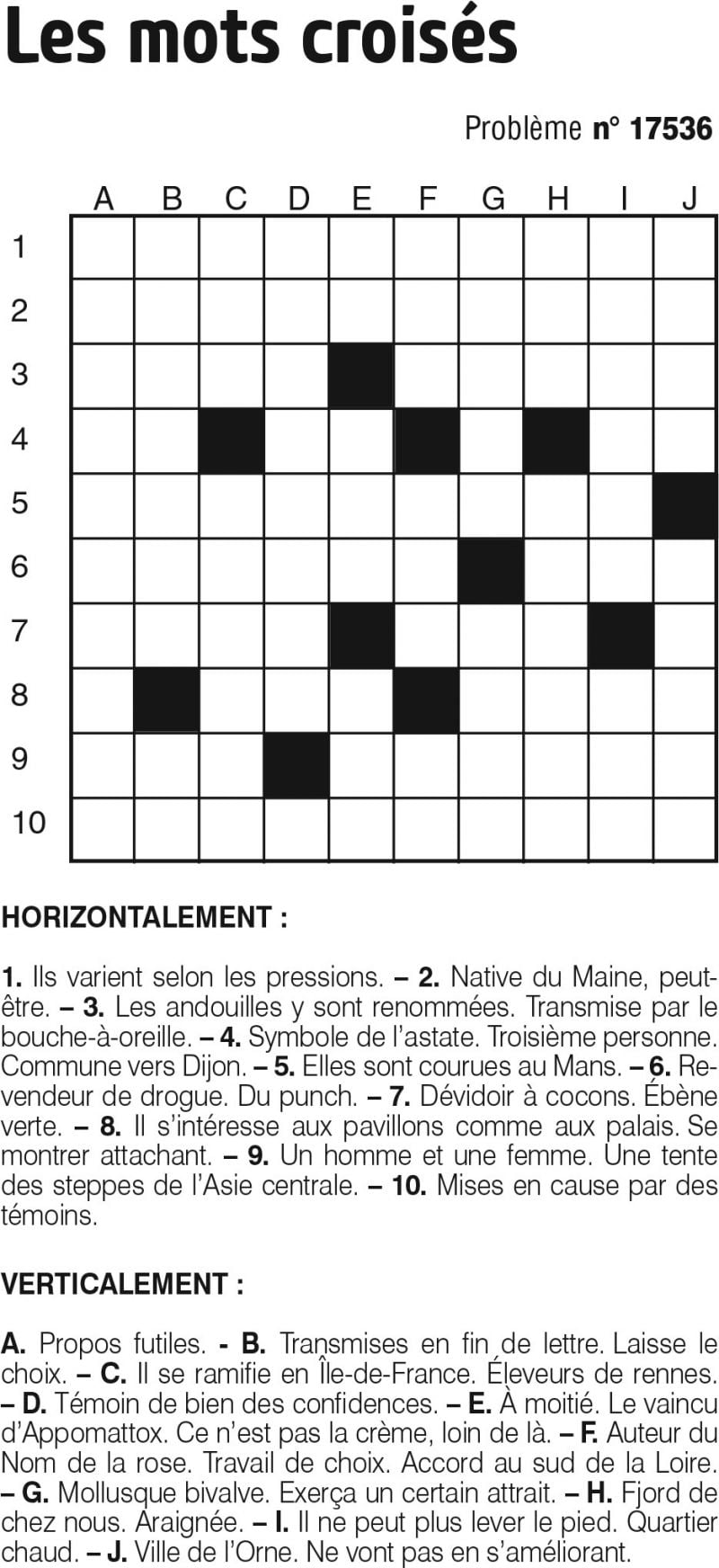 Les mots croisés