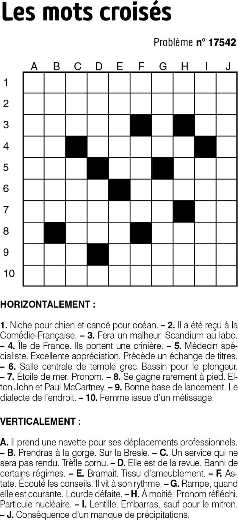 Les mots croisés
