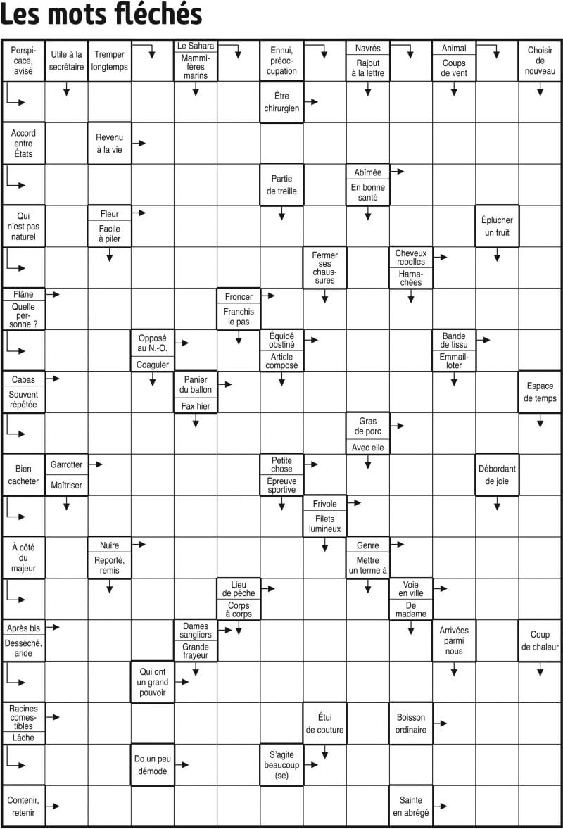 Les mots fléchés