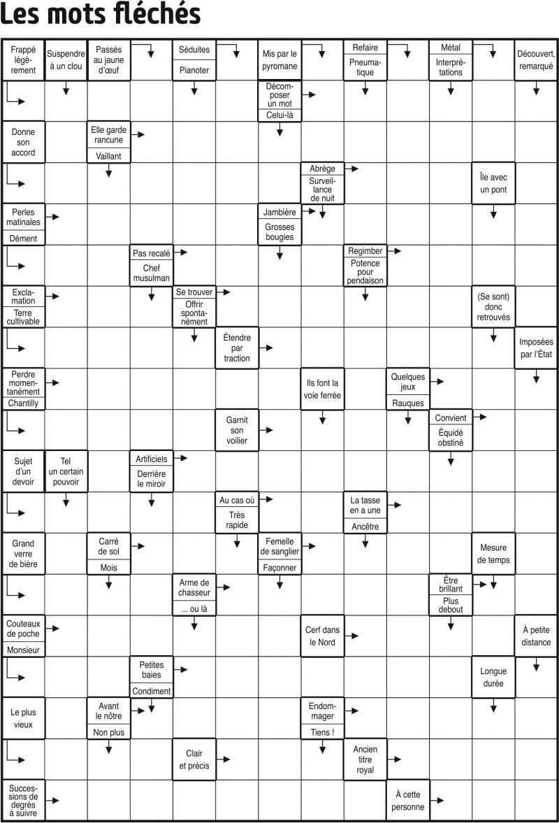 Les mots fléchés
