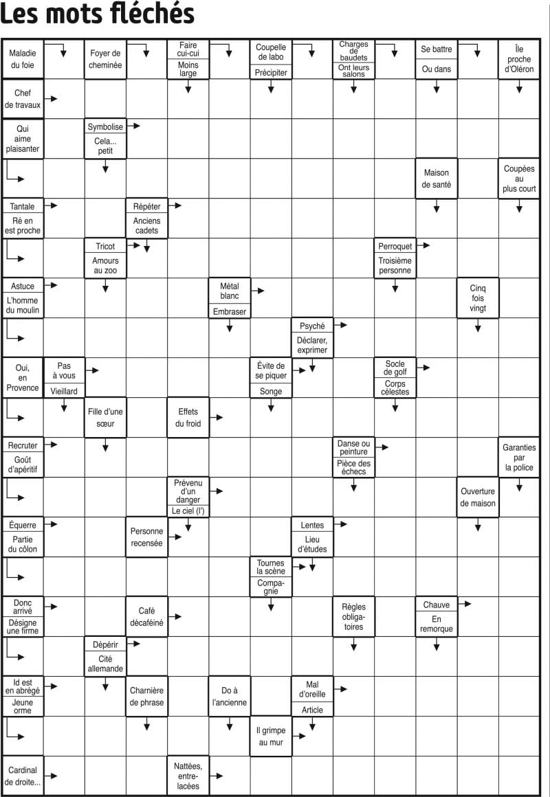 Les mots fléchés