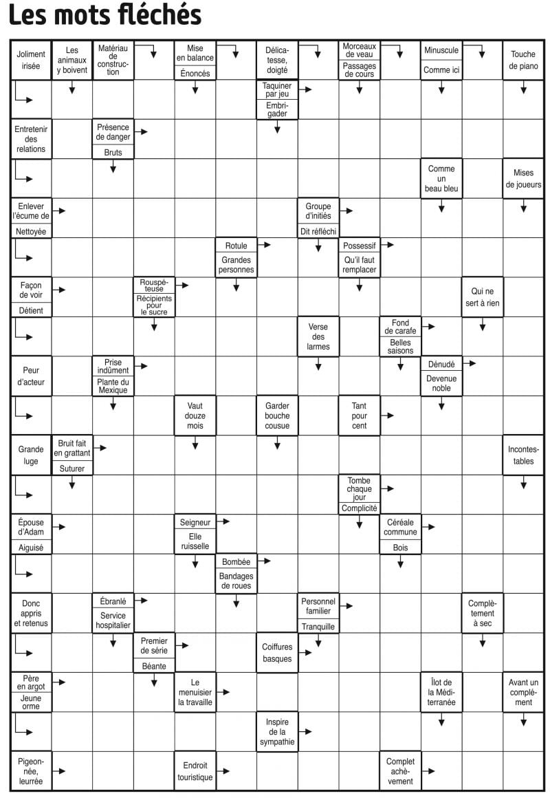 Les mots fléchés