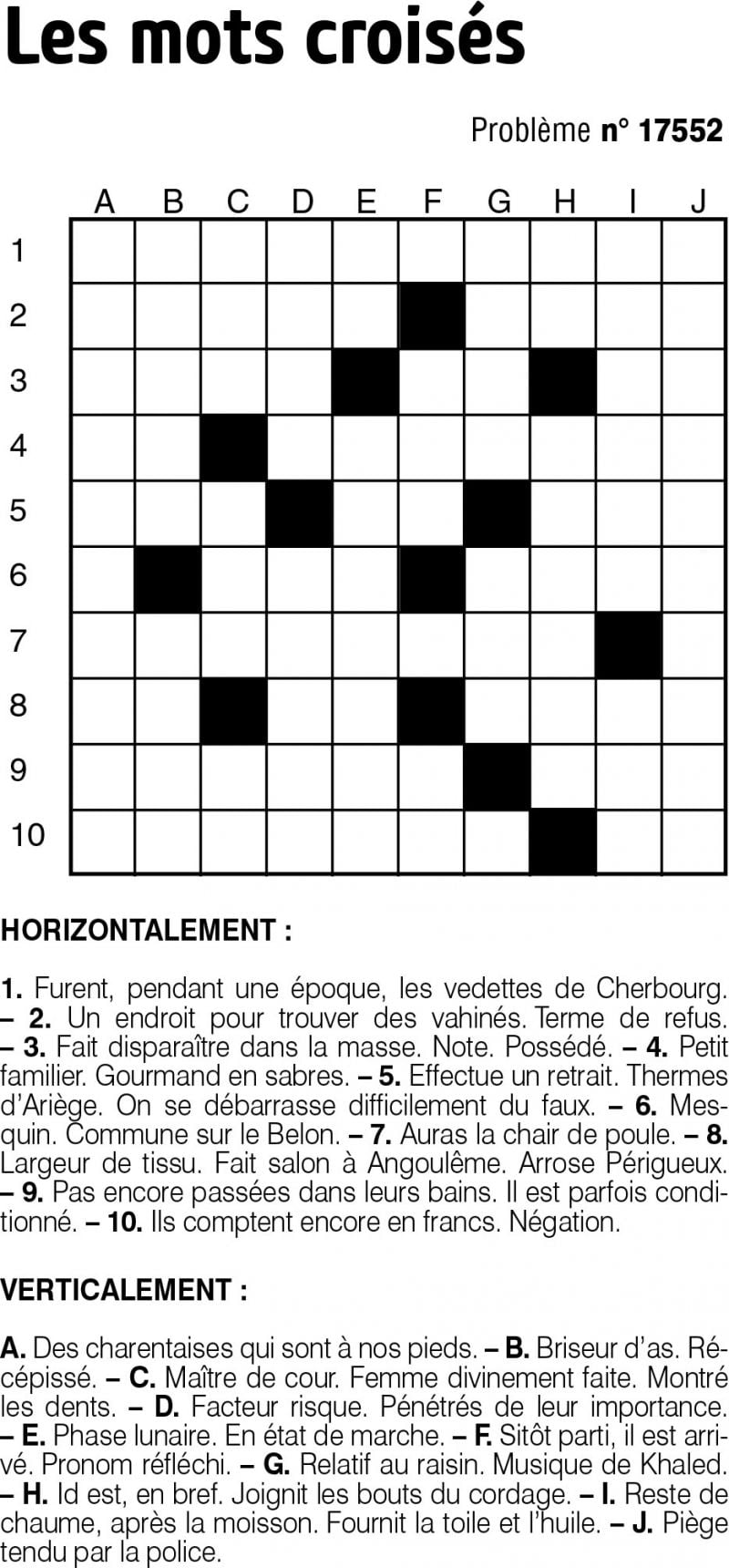 Les mots croisés