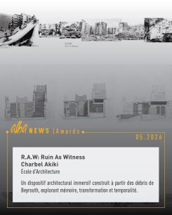 Le projet de Charbel Akiki, R.A.W : Ruin As Witness (ruines comme témoin), présenté dans le cadre de l’exposition Interdependence 26, est un dispositif architectural expérimental construit à partir des gravats de Beyrouth. 