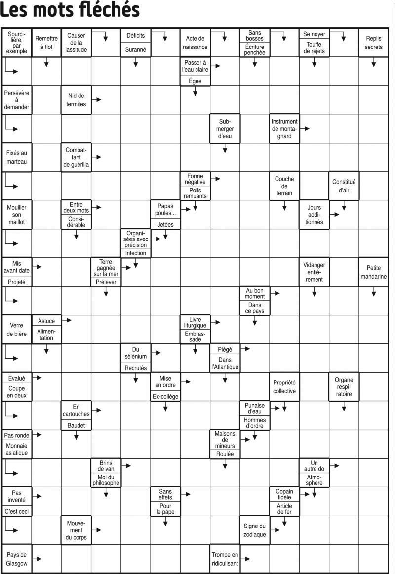 Les mots fléchés
