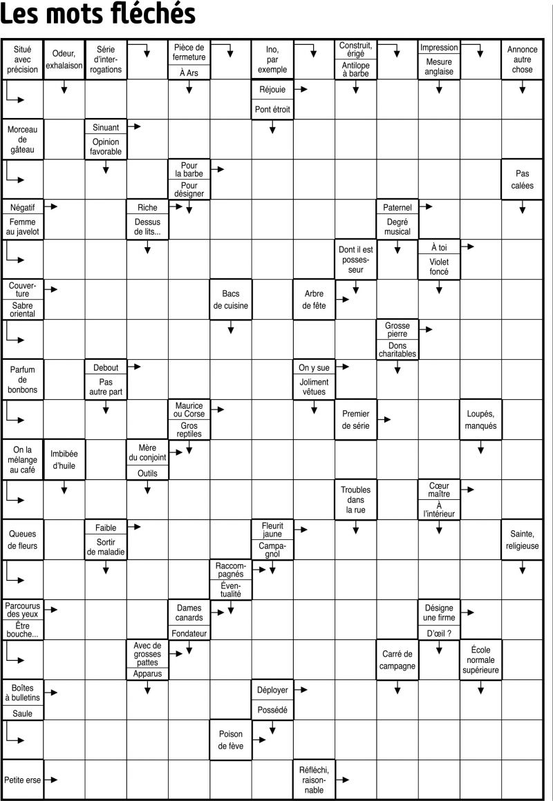 Les mots fléchés