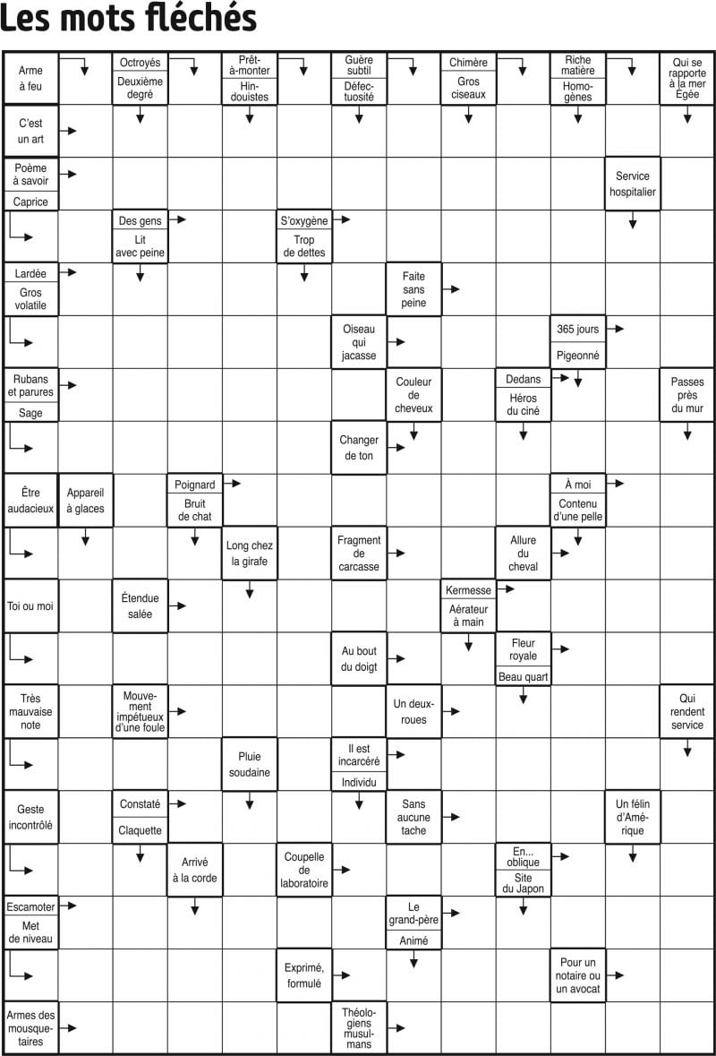 Les mots fléchés