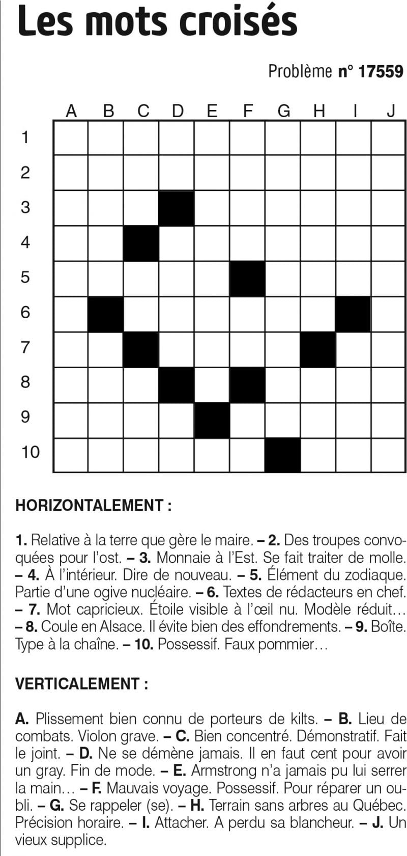 Les mots croisés
