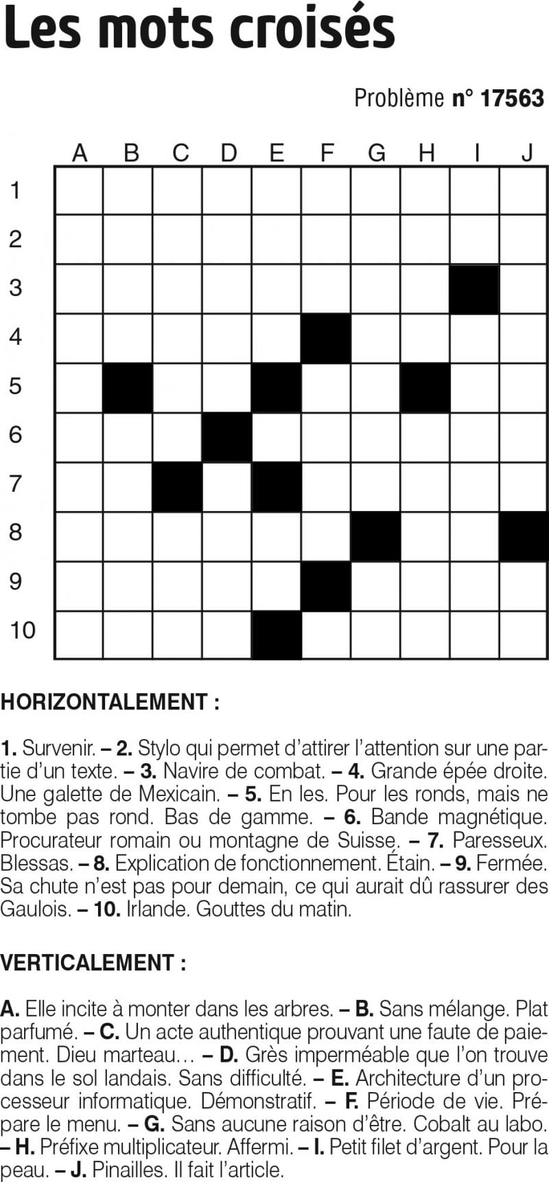 Les mots croisés