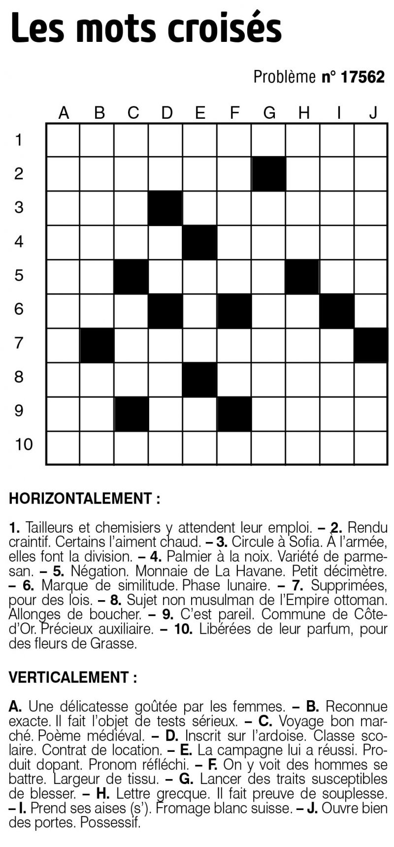 Les mots croisés