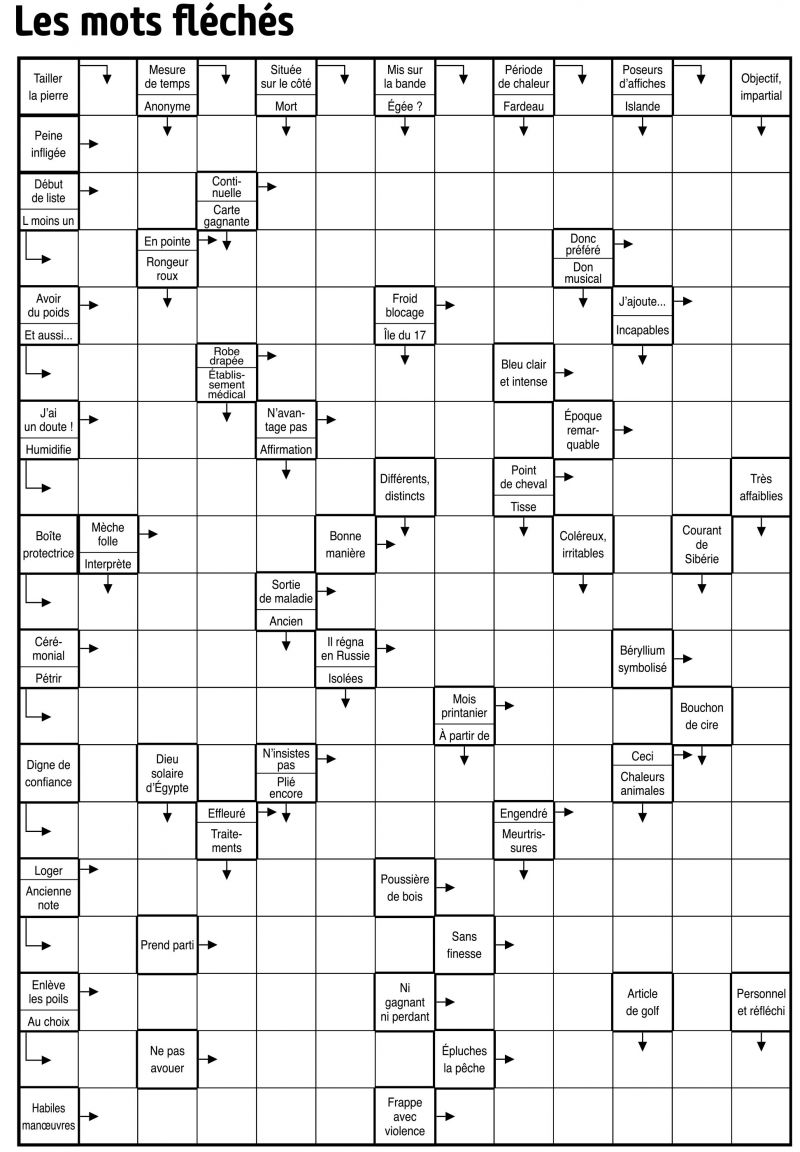 Les mots fléchés