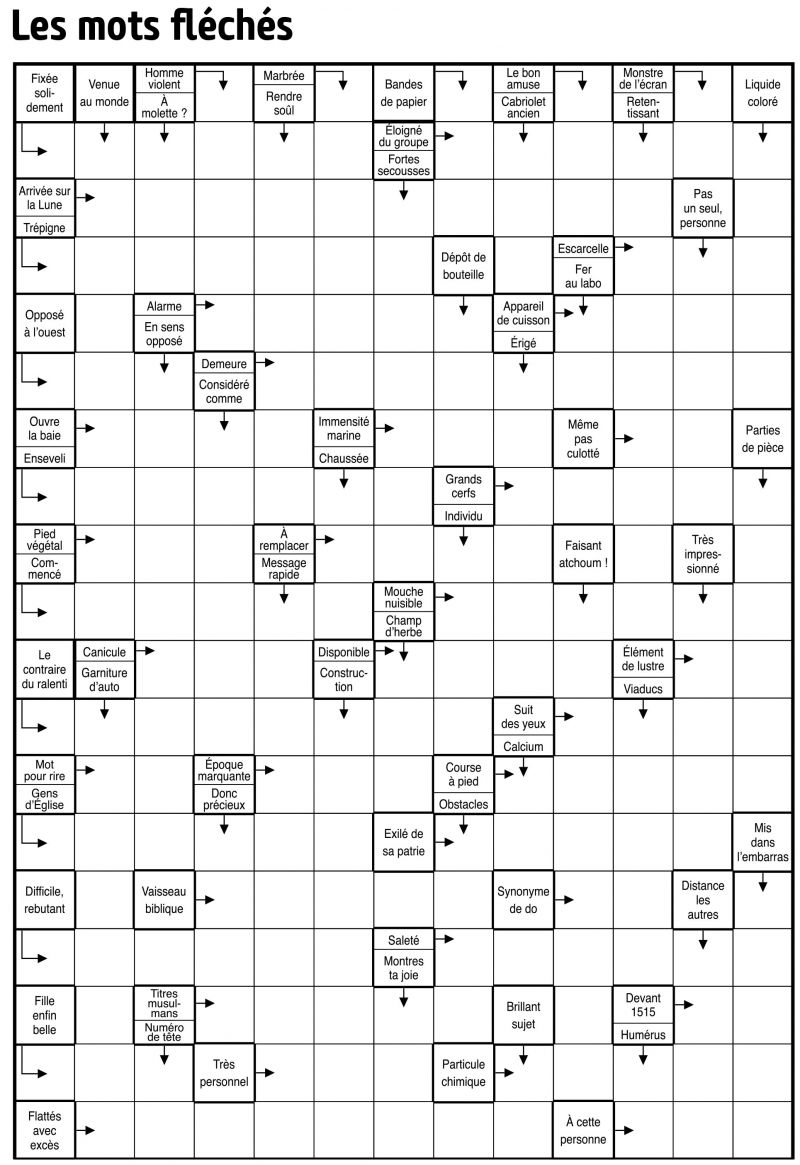 Les mots fléchés