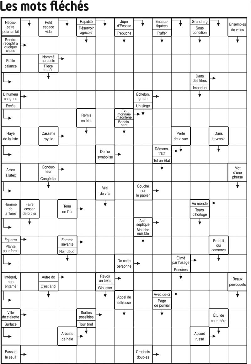 Les mots fléchés