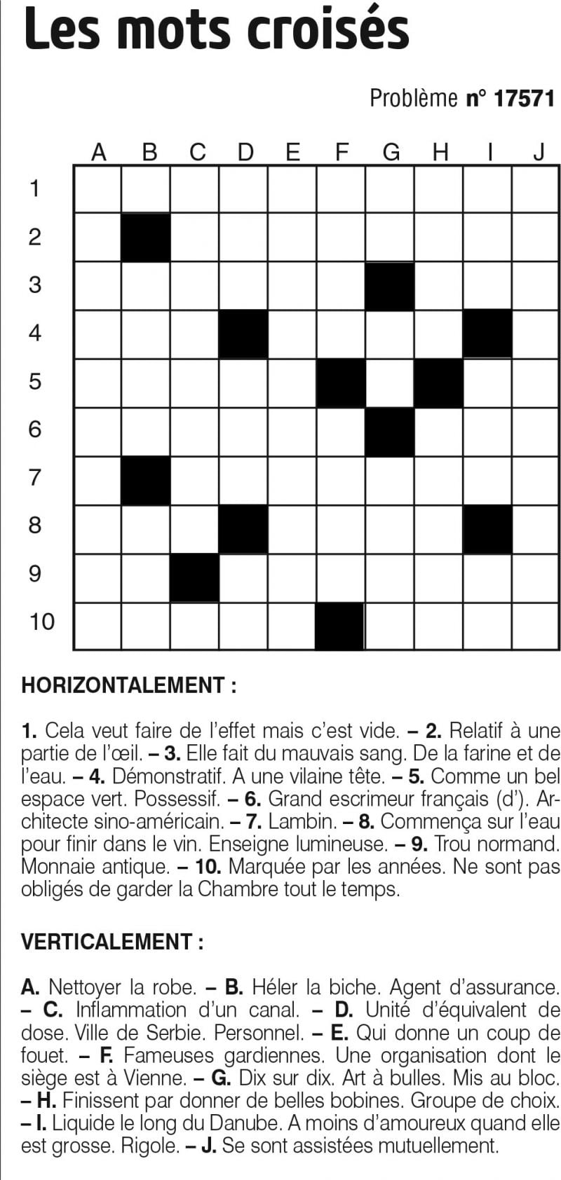 Les mots croisés