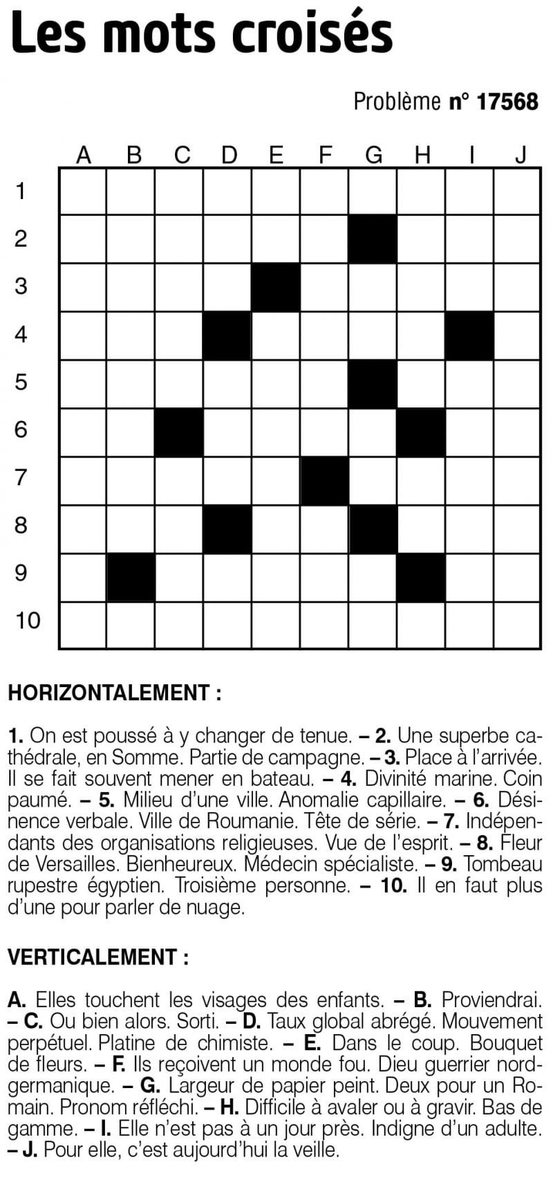 Les mots croisés
