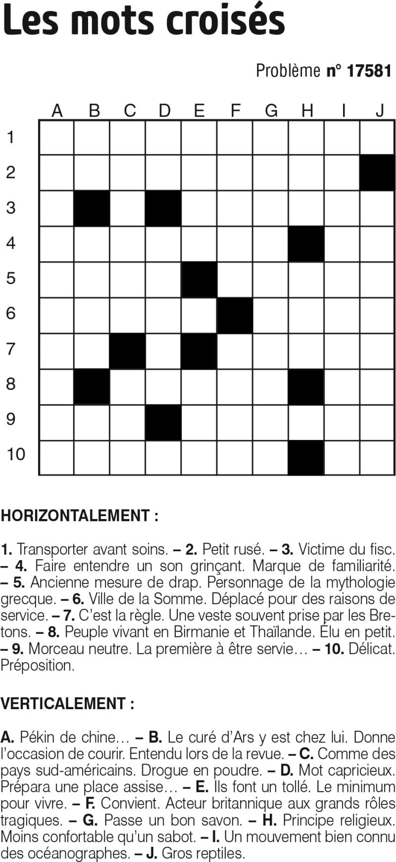 Les mots croisés