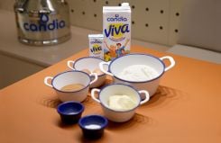 Les ingrédients pour la recette des pancakes.
