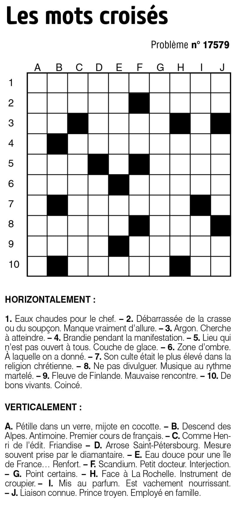 Les mots croisés