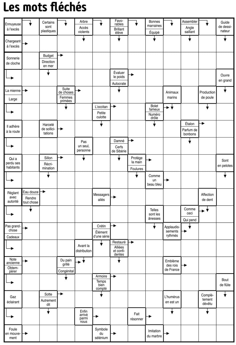 Les mots fléchés