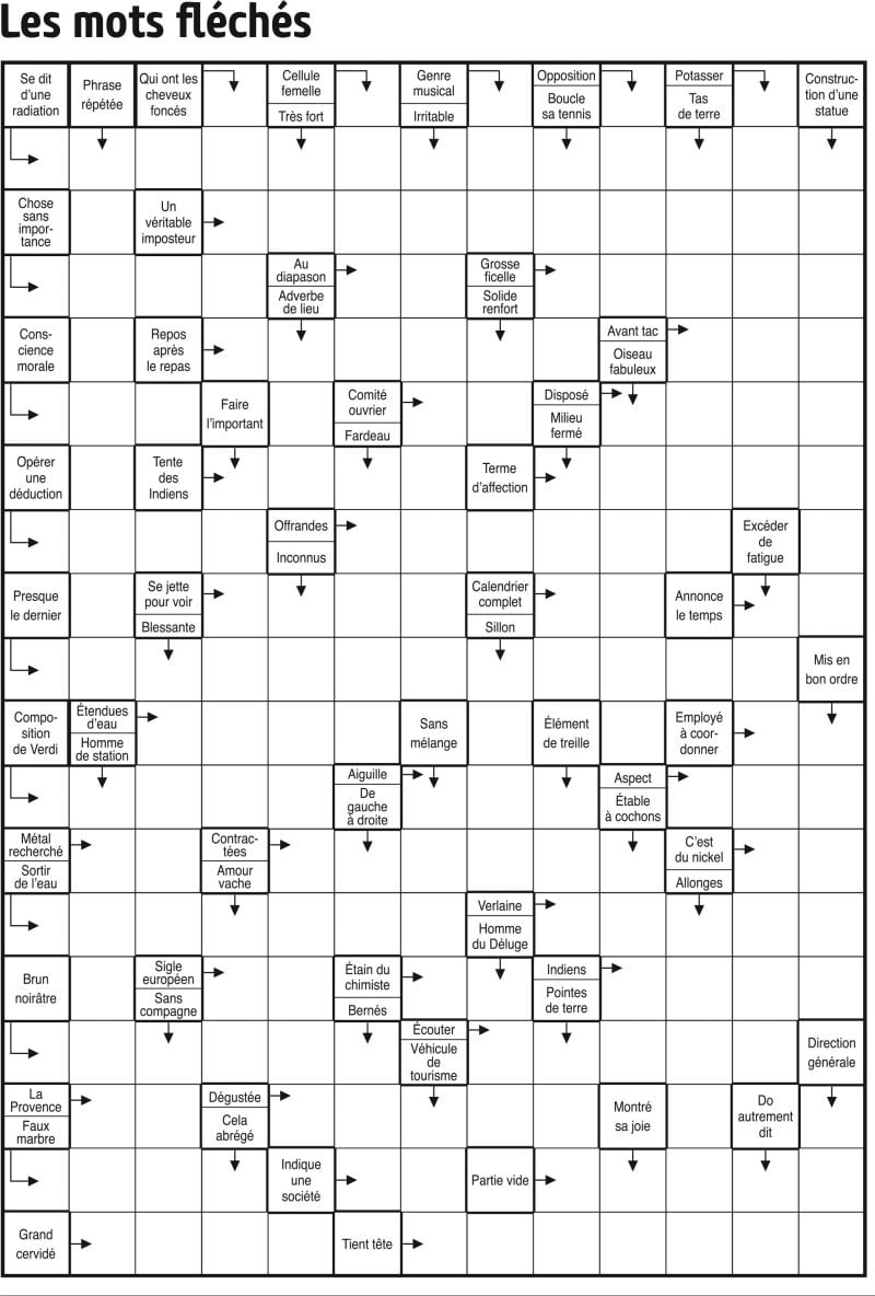 Les mots fléchés
