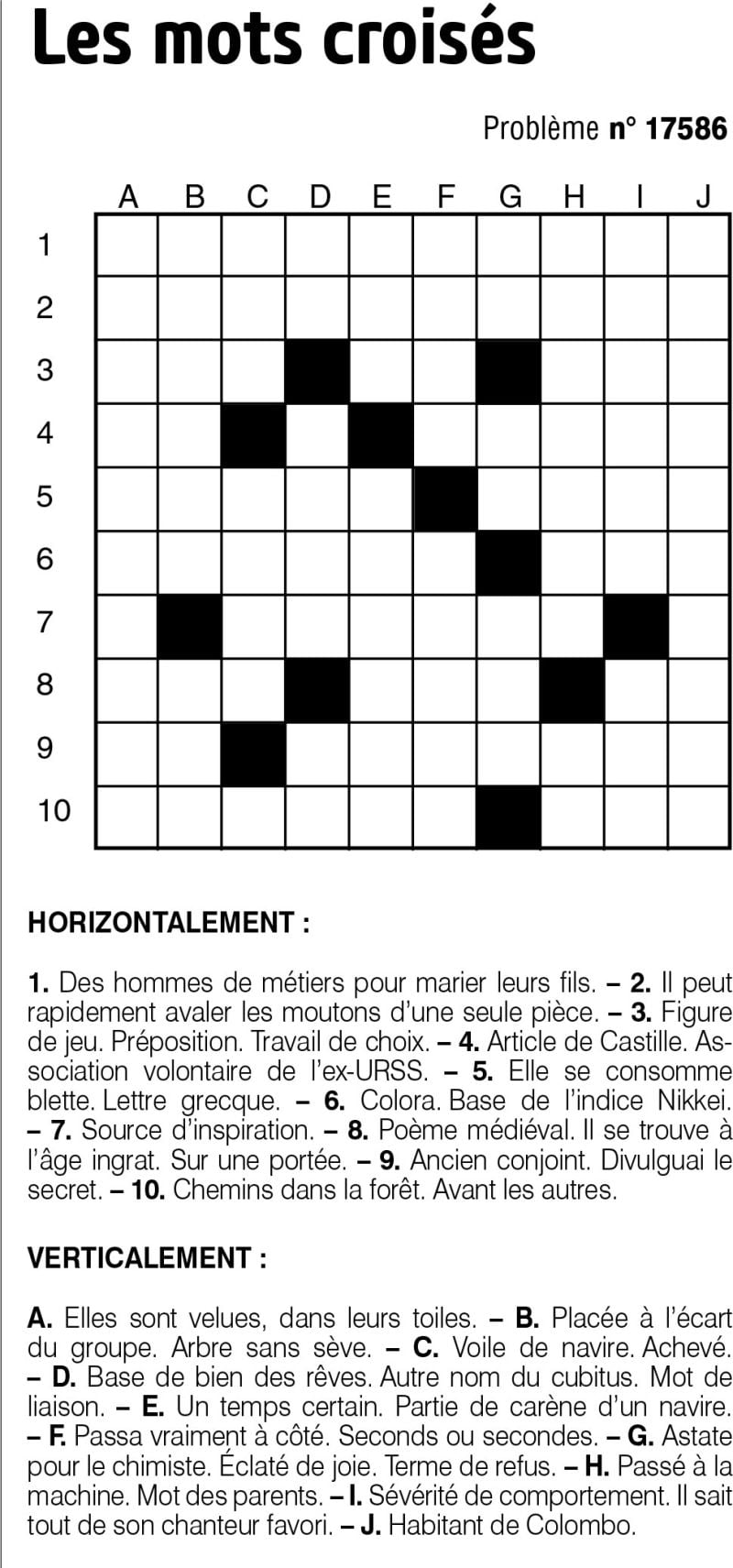Les mots croisés