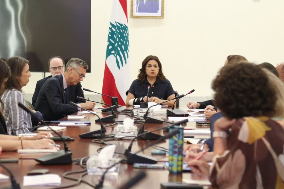 Hanine Sayed outlines government postwar plan to international representatives