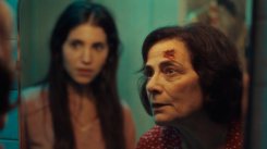 Hiam Abbas, alias Zeina et Sawsan Abès, l'actrice qui incarne Billie. Photo Agathe Ingrand.