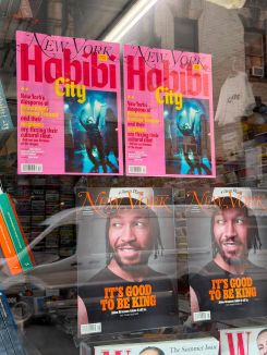 Le numéro « Habibi City » du « New York Magazine » en devanture d’une librairie new-yorkaise. Photo Tammy David/Iconic Magazines (@iconicmagazines)/Photo publiée sur Instagram