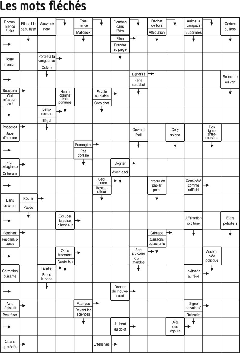 Les mots fléchés
