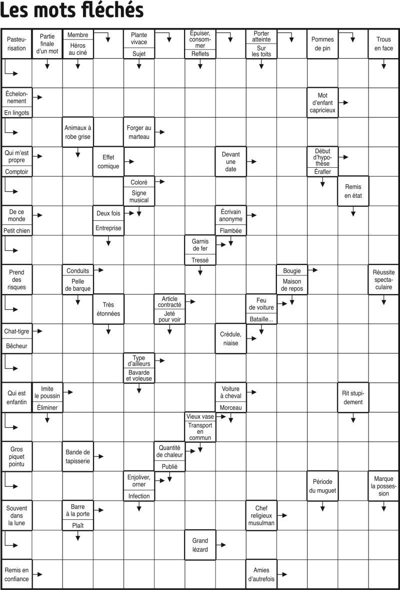 Les mots fléchés