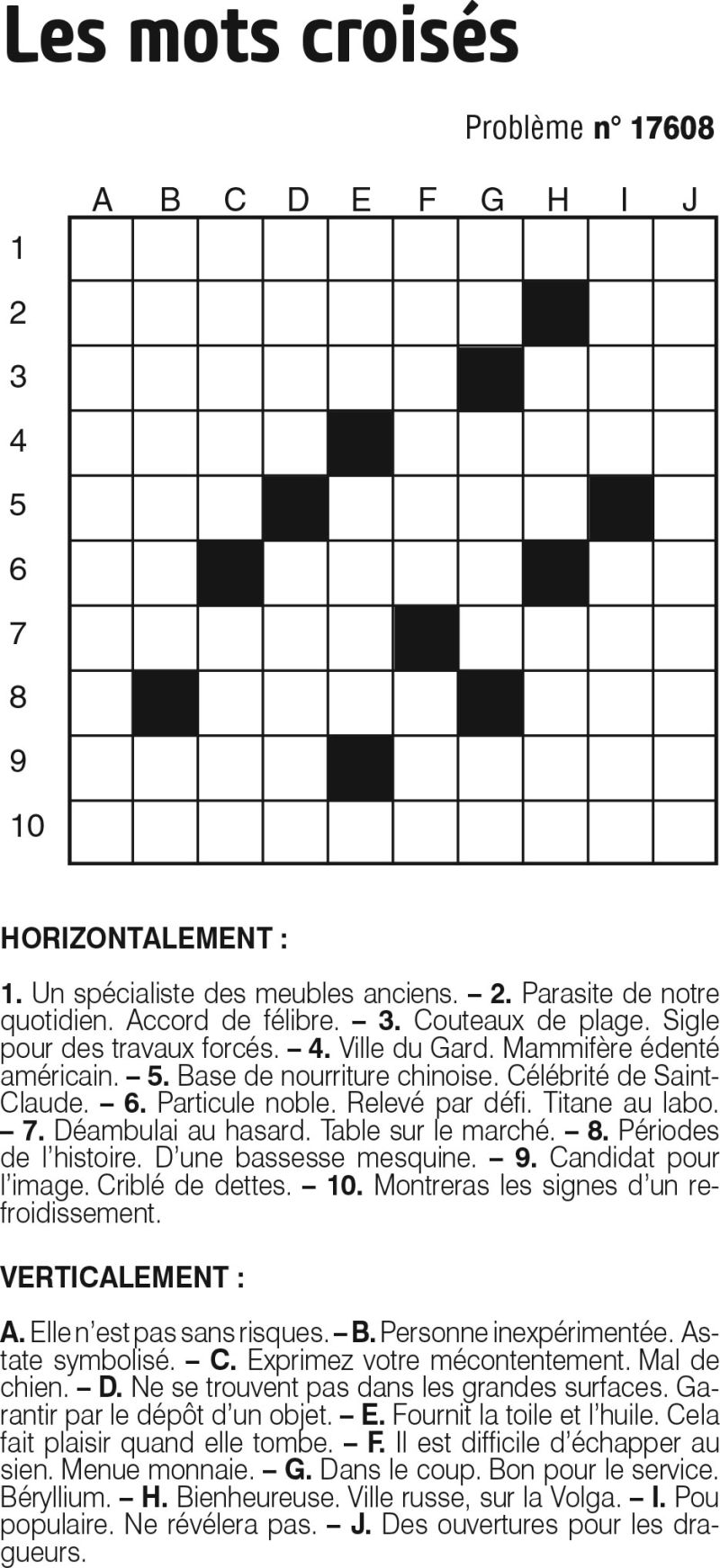Les mots croisés
