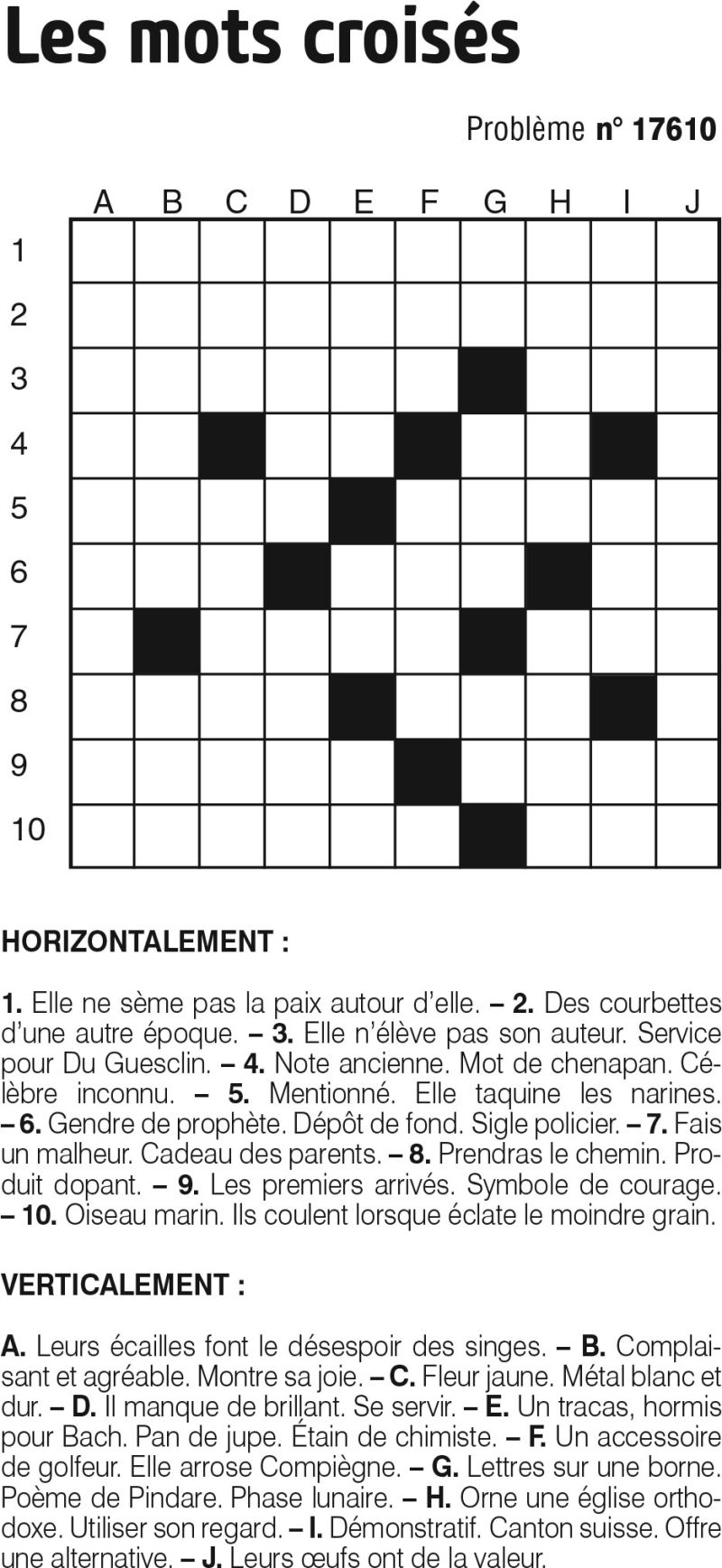 Les mots croisés