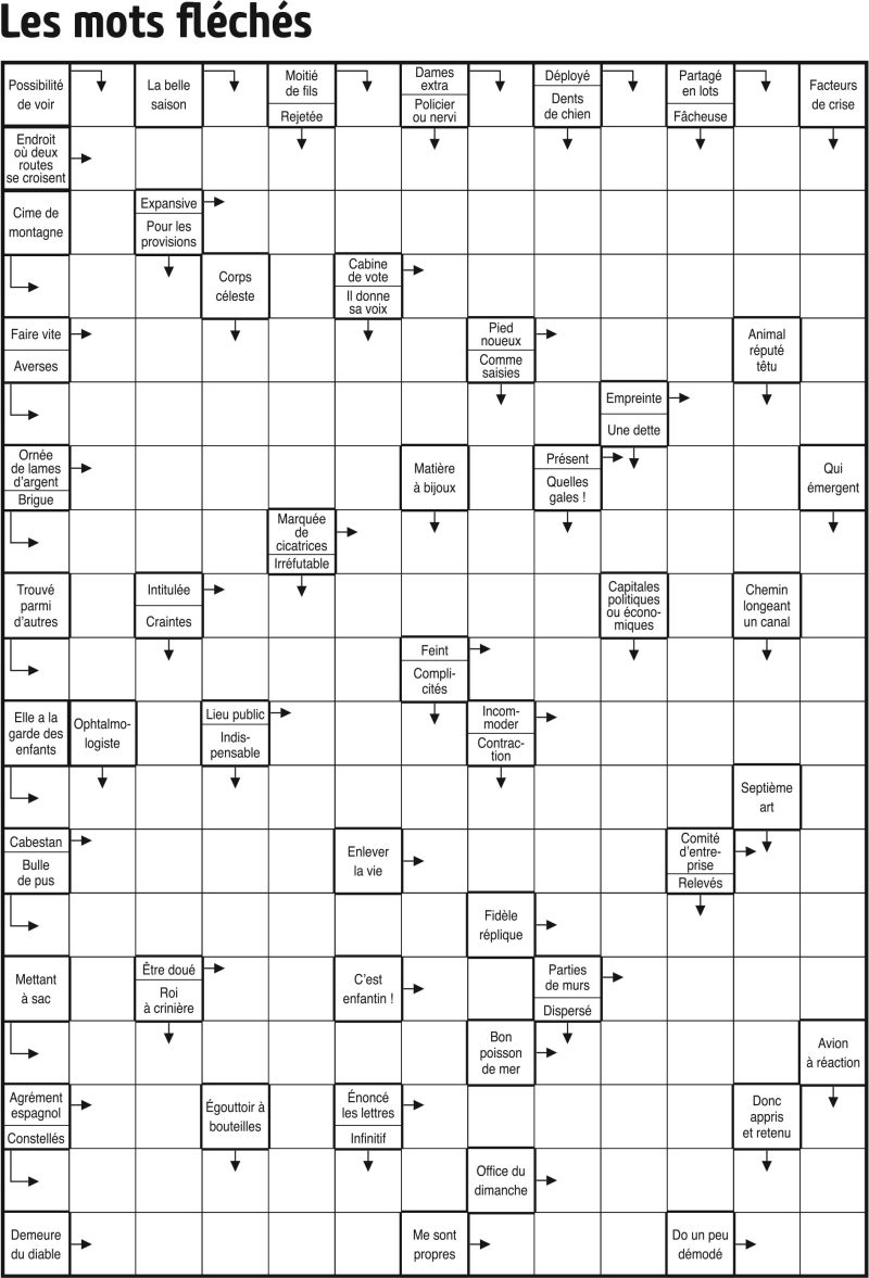 Les mots fléchés