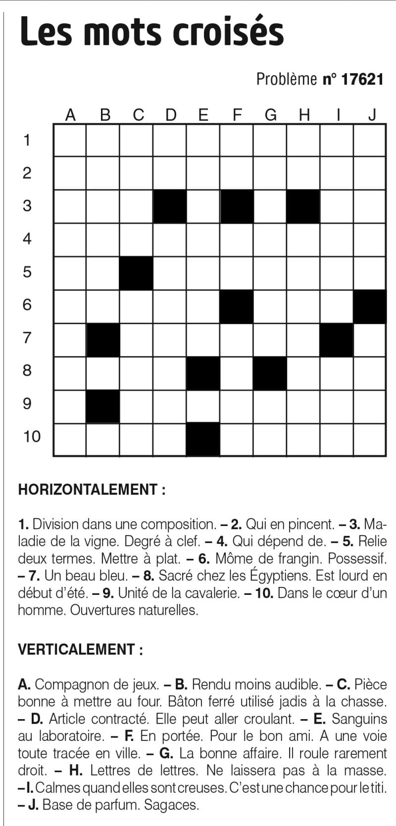 Les mots croisés