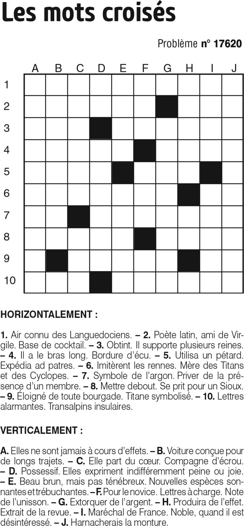 Les mots croisés